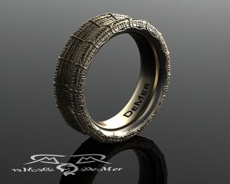 threadbare wedding band for men