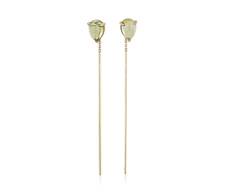 Peridot threader earrings