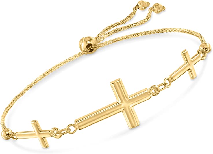 three station cross bracelet