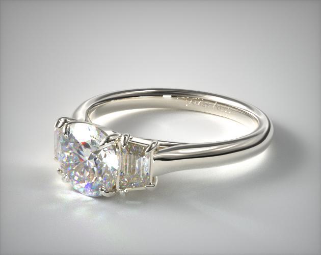 Three stone engagement ring