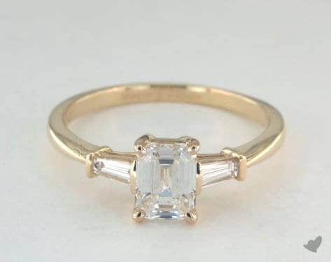 three stone setting engagement ring