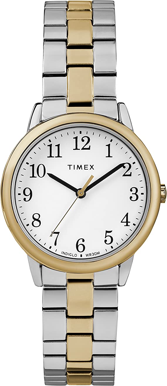 timex 31mm case two-tone watch