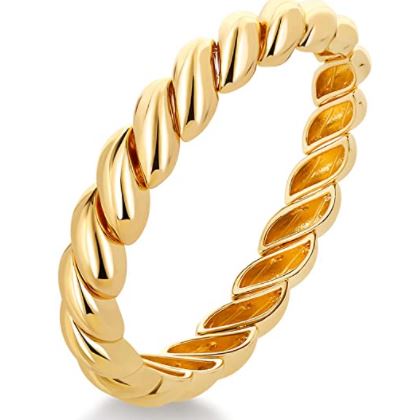 Twisted chunky bangle bracelet