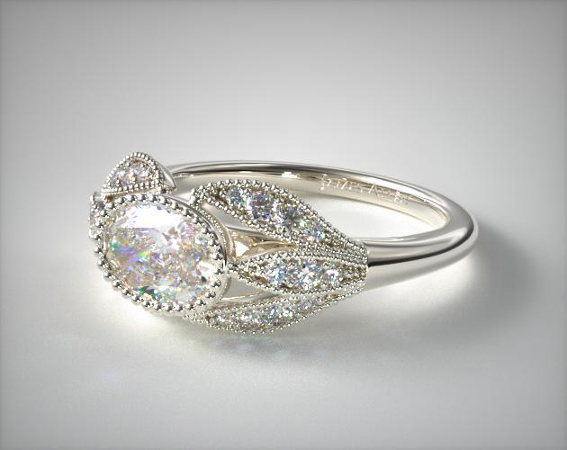 vintage engagement ring with oval diamond