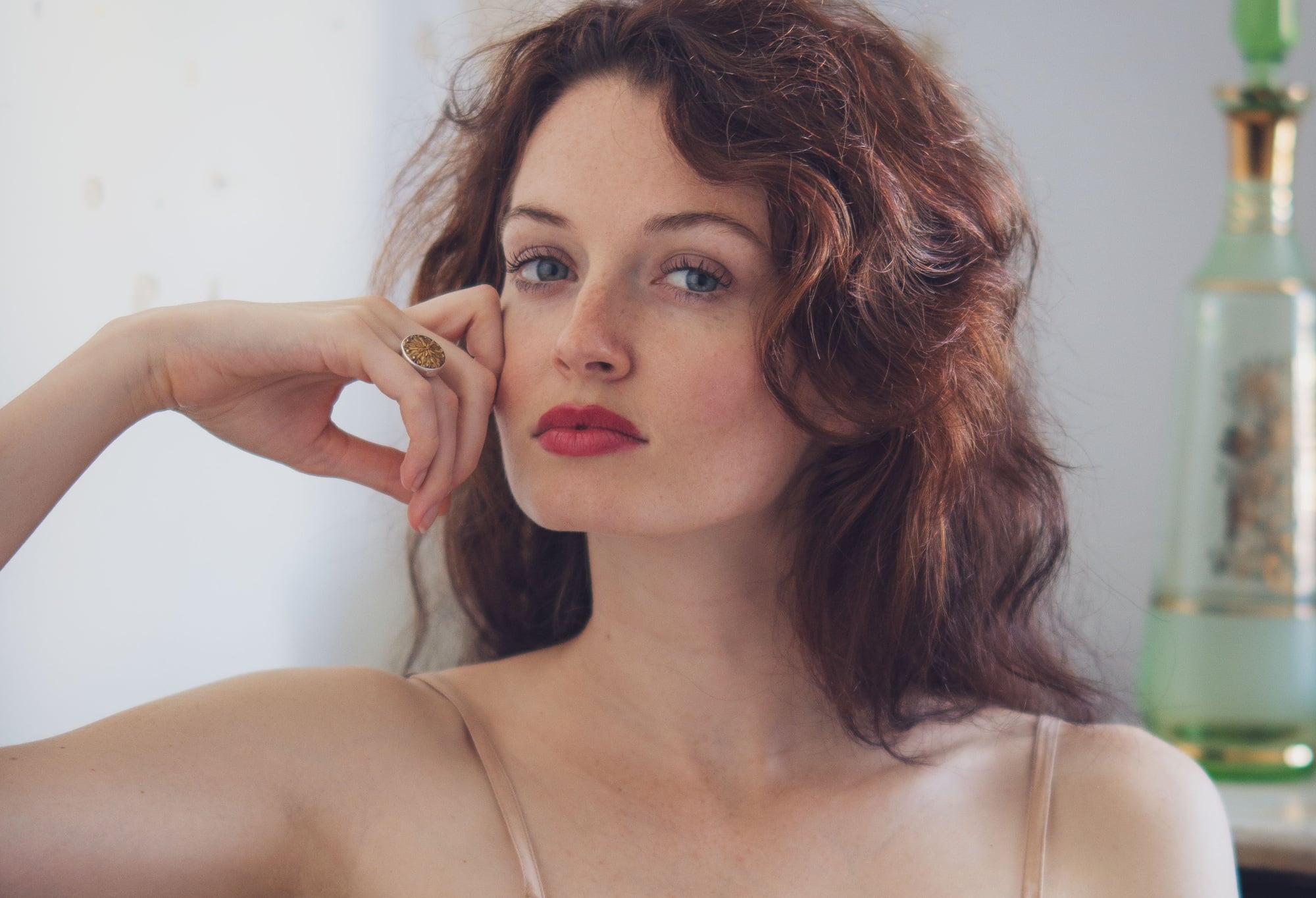Girl wearing heirloom ring jewelry
