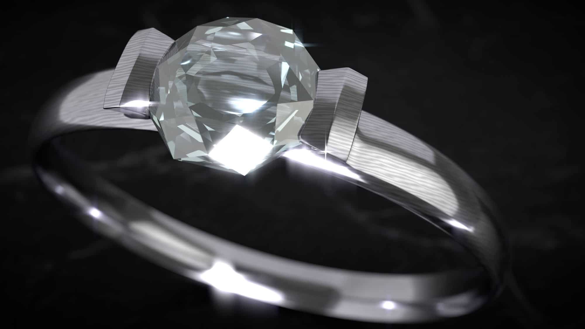 Rose cut diamond ring