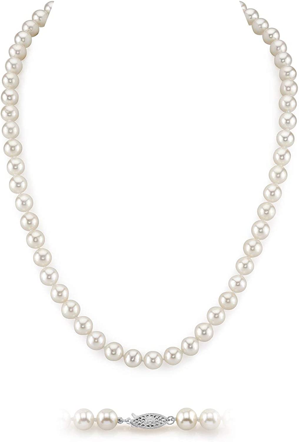 White freshwater pearl necklace