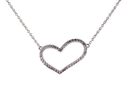 White gold diamond pave pendant