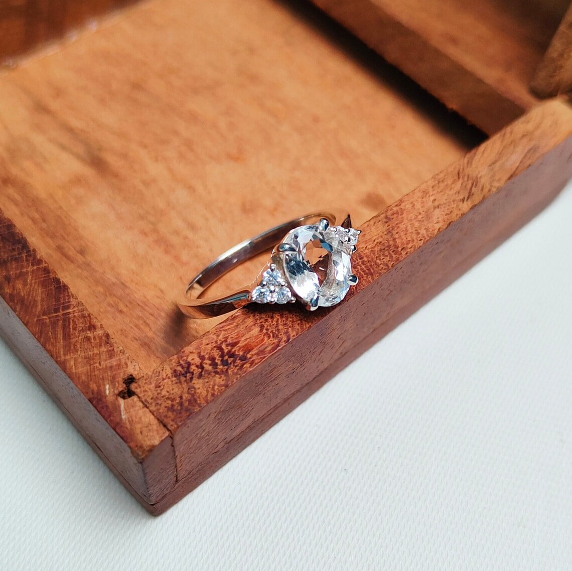 White sapphire ring