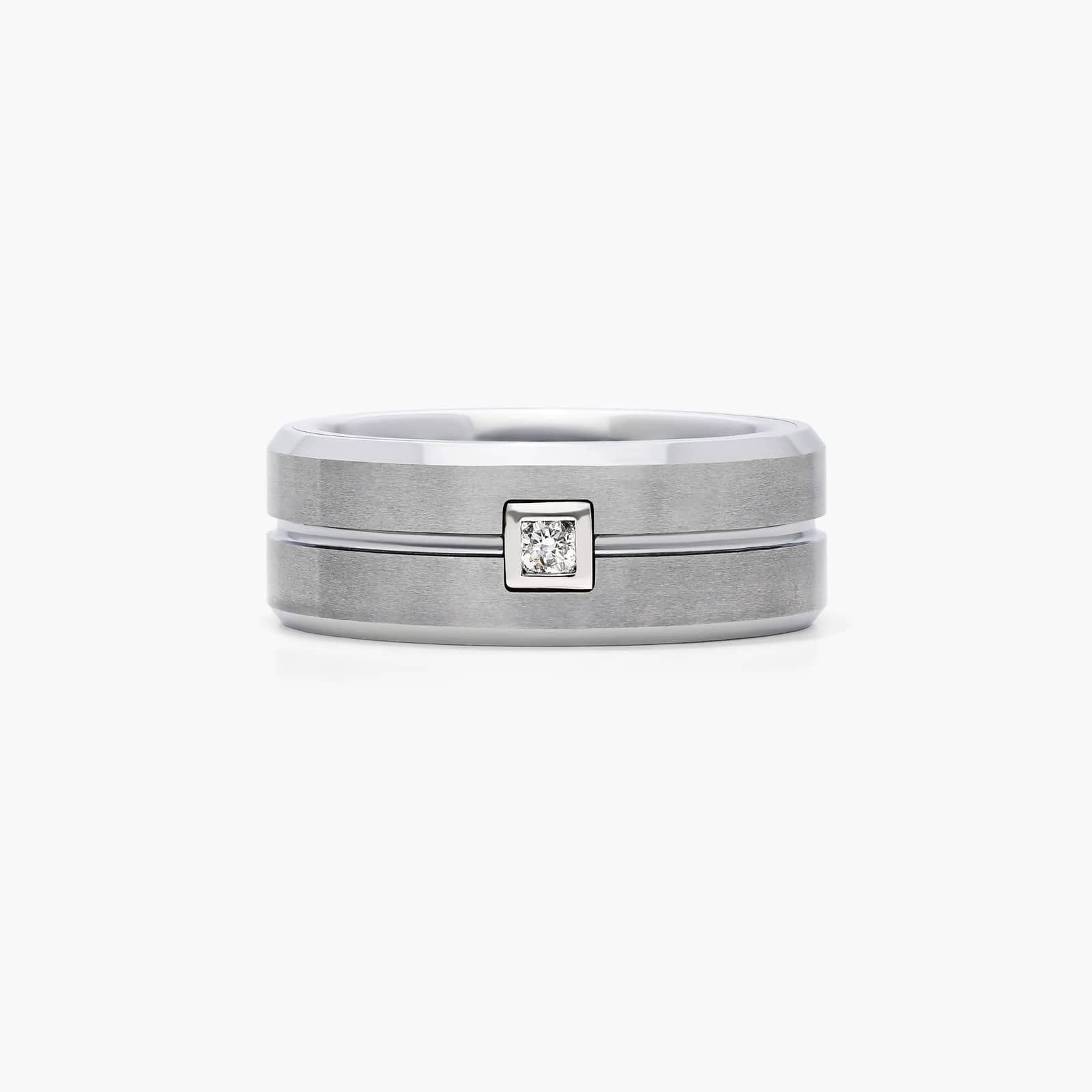 white tungsten carbide diamond band