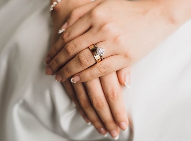 Wide wedding ring