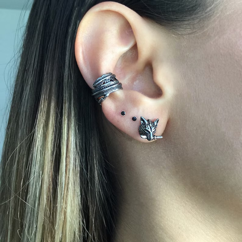 Wolf earrings