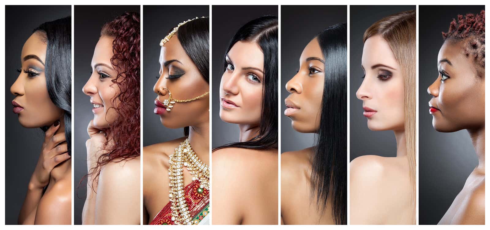 women with different skin tones