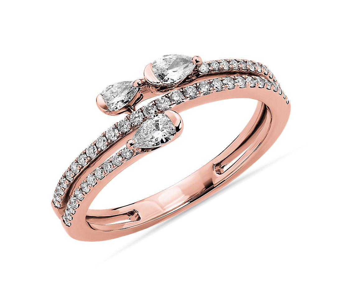 Pear diamond wrap ring