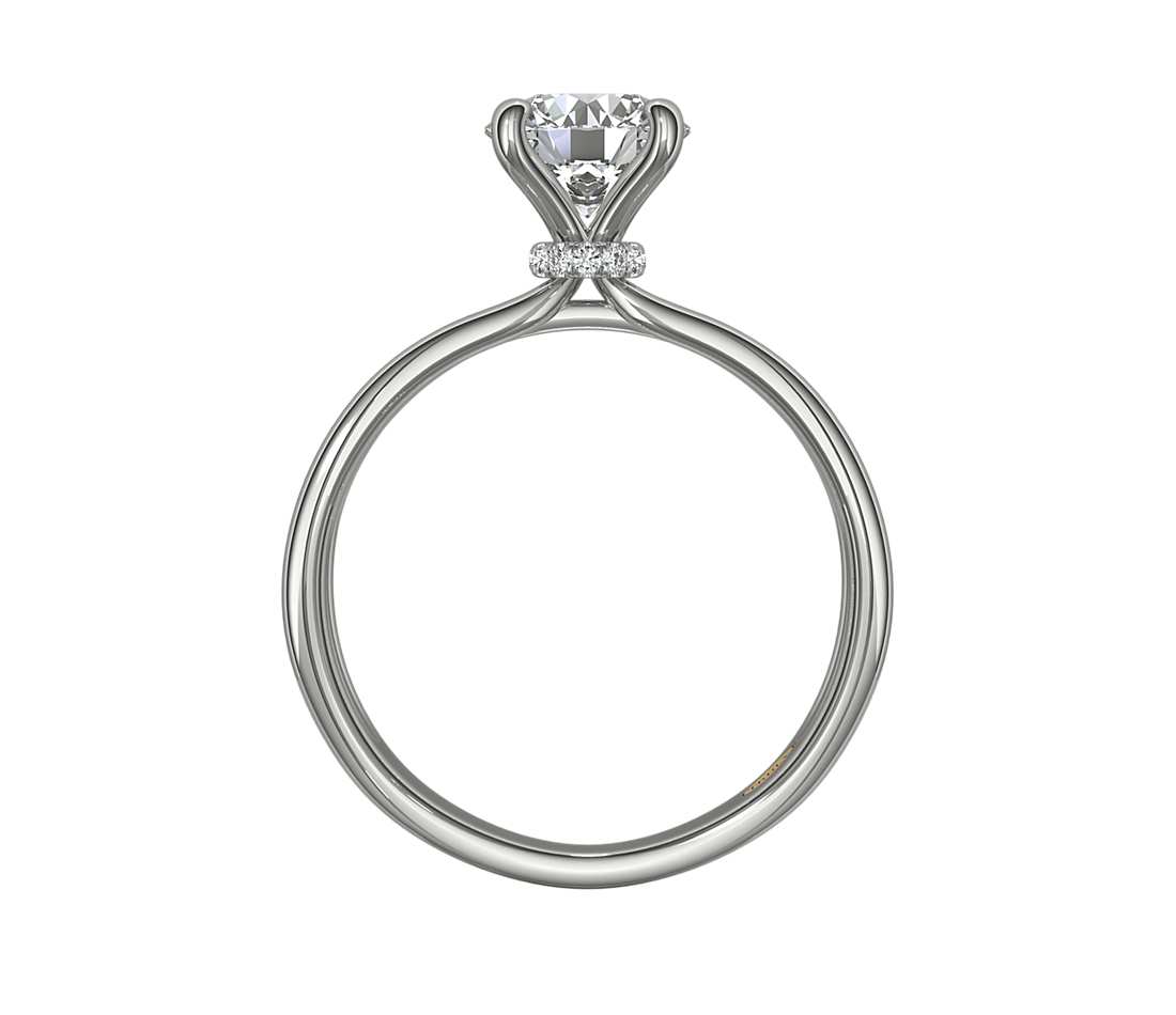 Zac Posen engagement ring in high setting