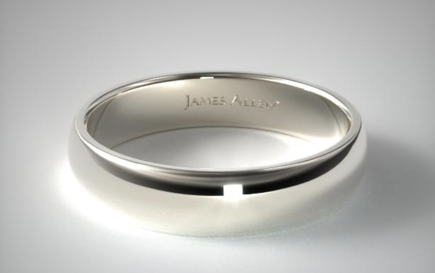 6mm white gold ring