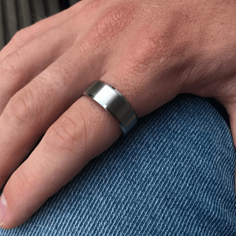 8mm silver ring etsy
