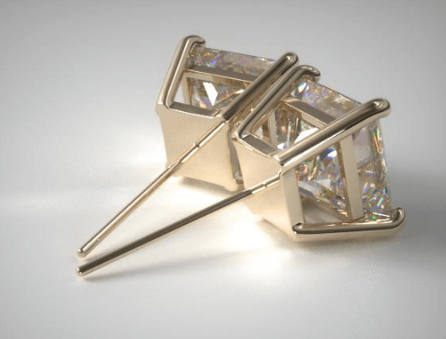 basket setting diamond studs