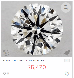clarity is very important factor for the price of 1 carat diamond
