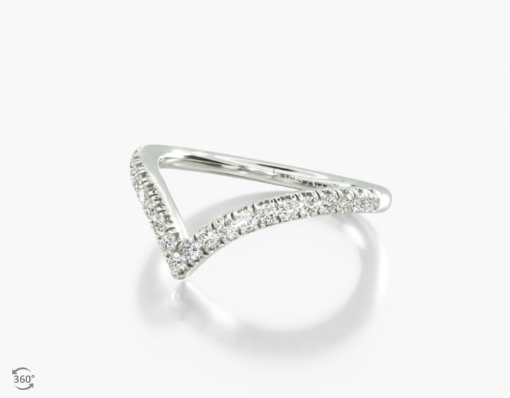 curved wedding band