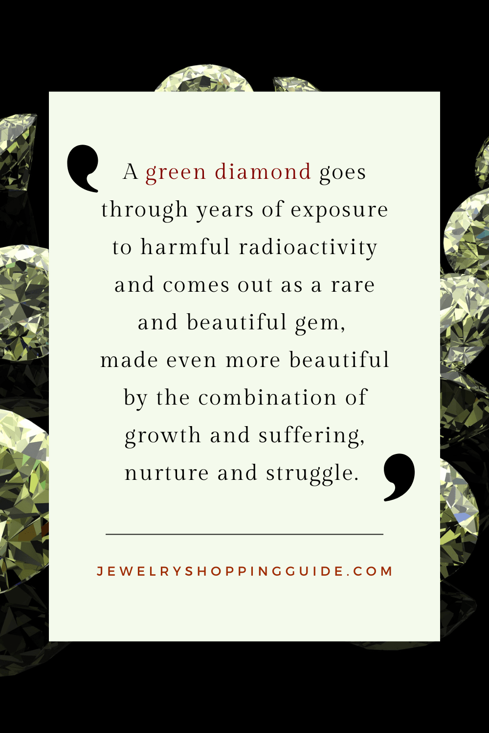 Green diamond symbolism