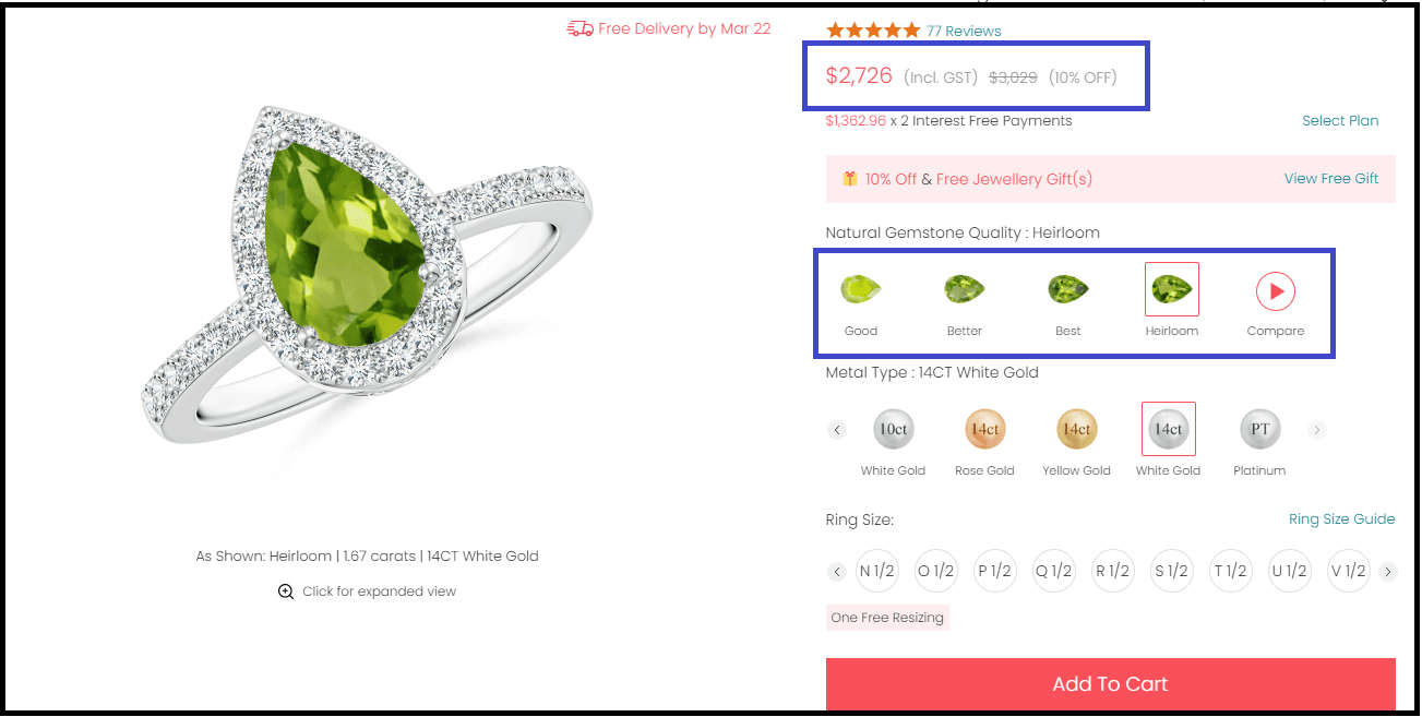 peridot ring heirloom quality