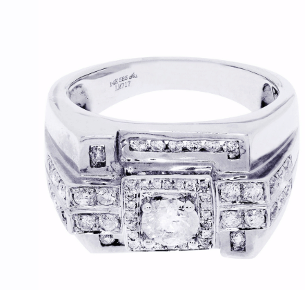 Large men diamond ring