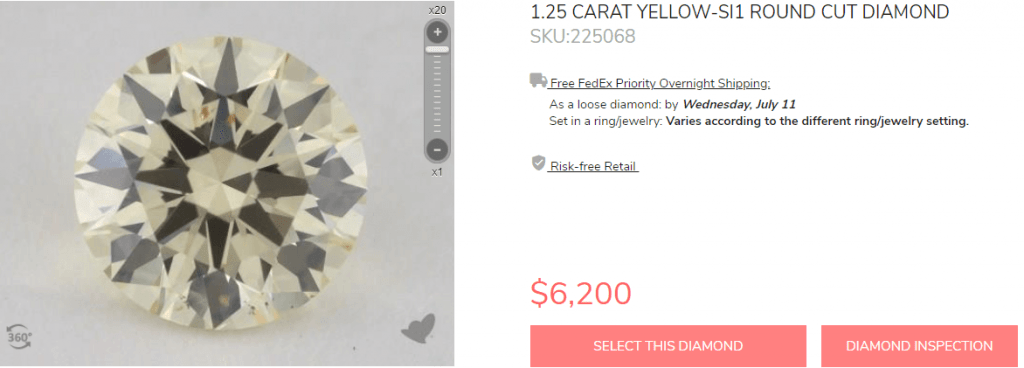 light yellow diamond