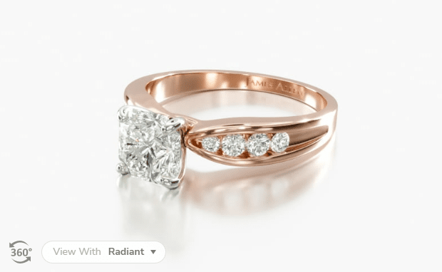 radiant cut engagement ring