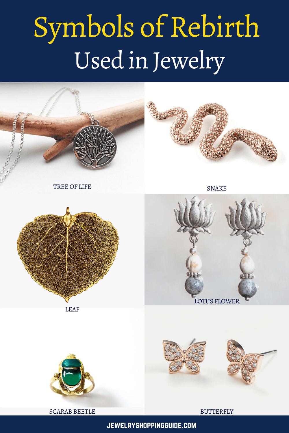 Symbols of rebirth used in jewelry