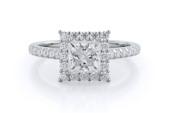 White gold diamond ring with clarity
