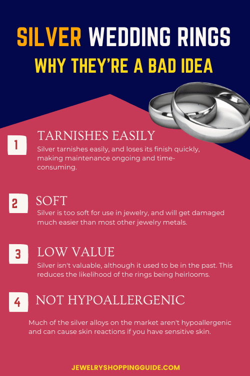 silver wedding rings why they're a bad idea