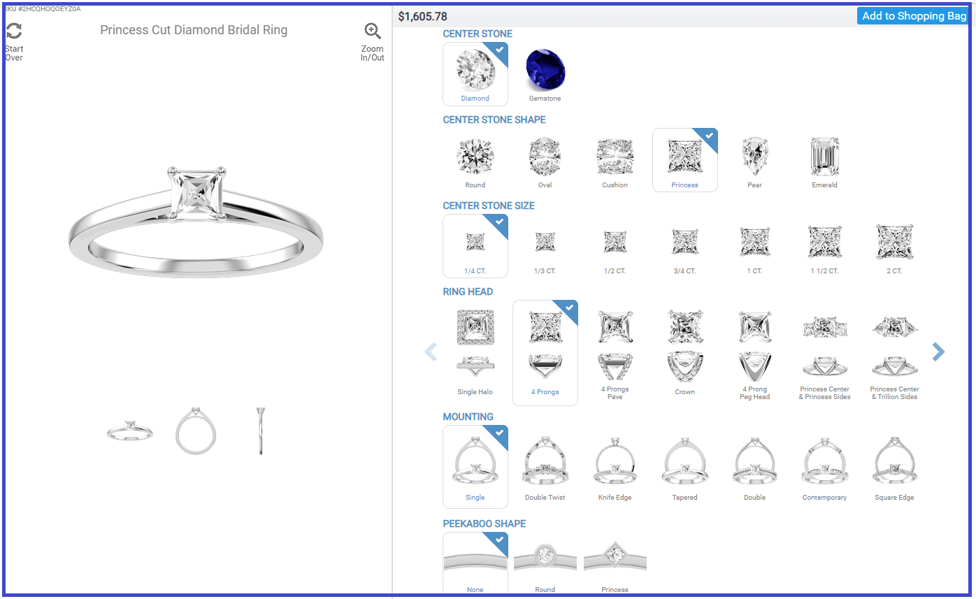 bridal ring customizer
