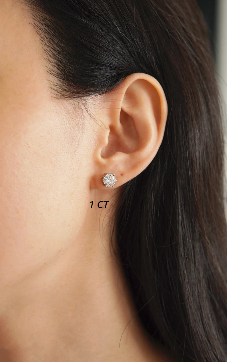 Moissanite Stud Earrings