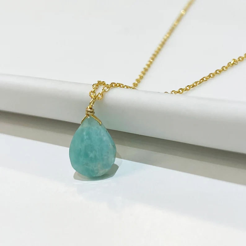 Amazonite crystal necklace