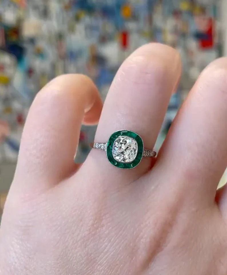 Antique Old European Cut Engagement Ring