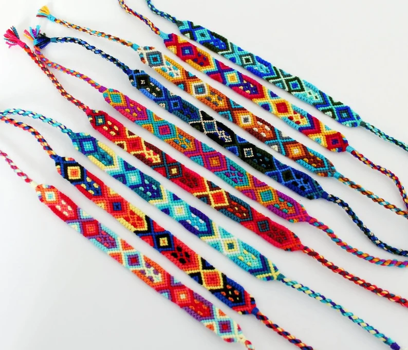 Aztec-inspired friendship bracelet