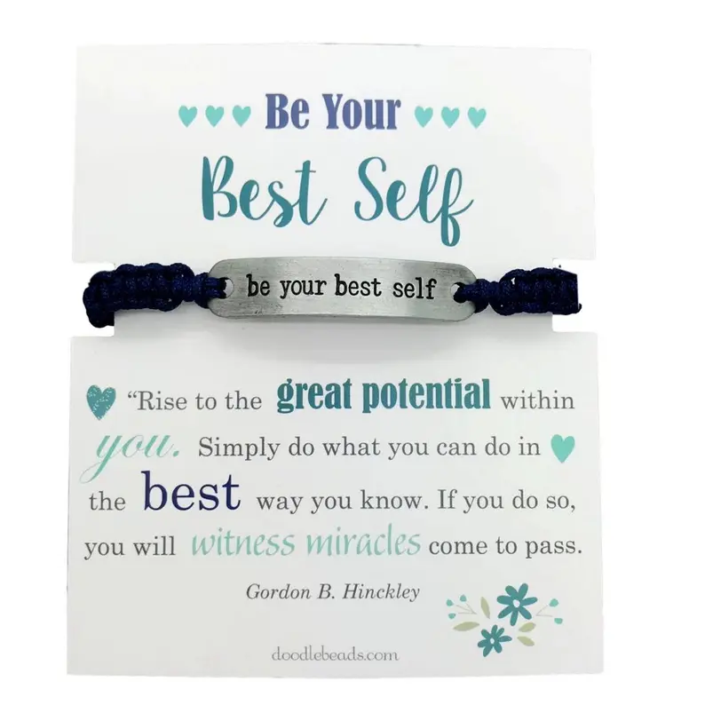be your best self inspirational bracelet