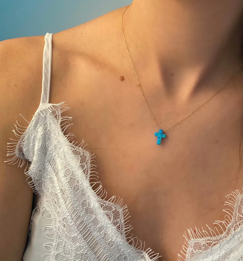 Blue Opal Necklace