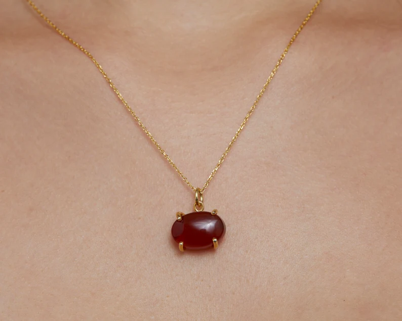 Carnelian Minimalist Necklace
