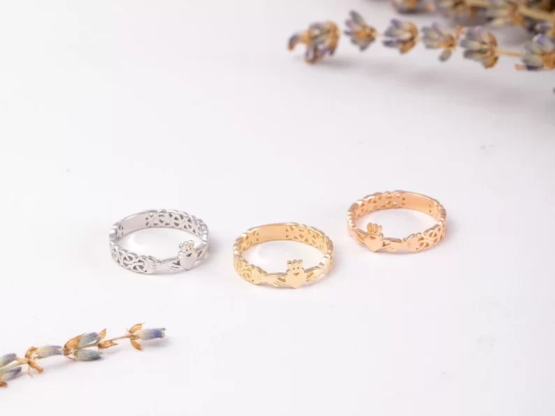 Celtic claddagh promise ring