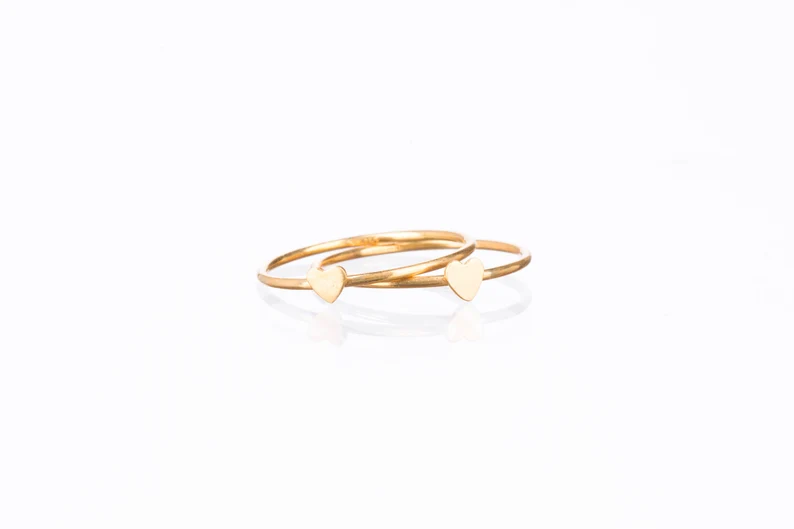 dainty heart purity ring