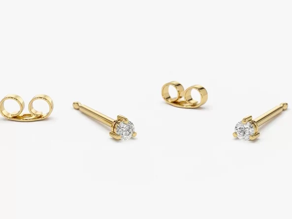 diamond solitaire stud earrings