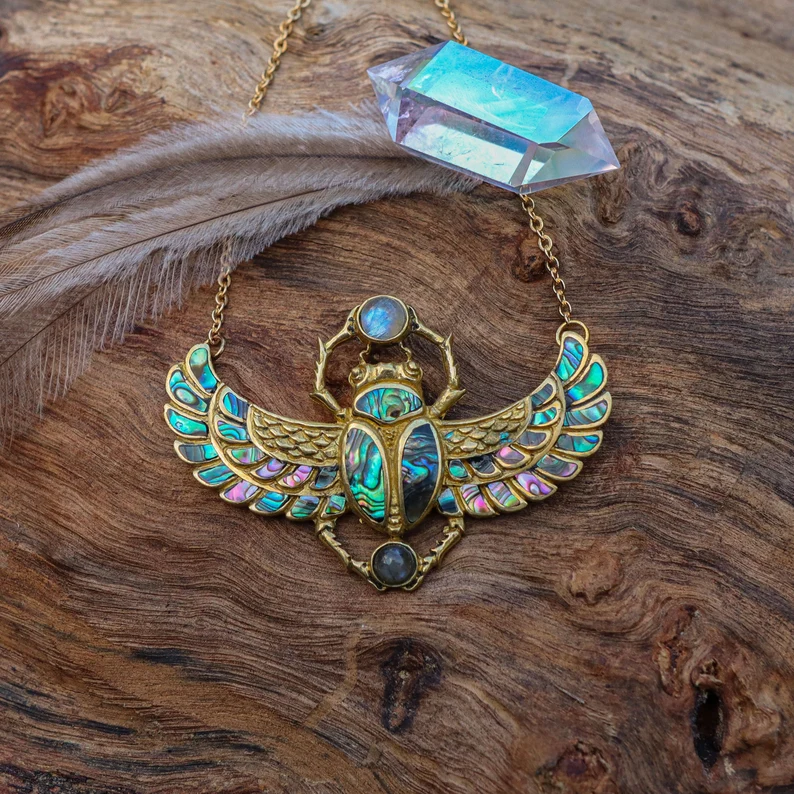 Egyptian big scarab pendant jewelry