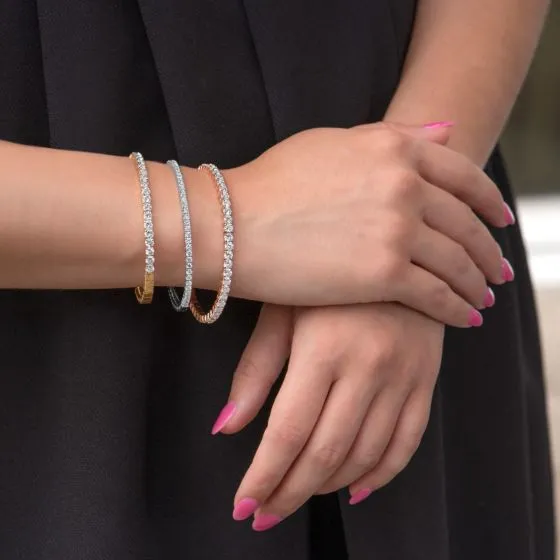 forever one moissanite eternity bracelets