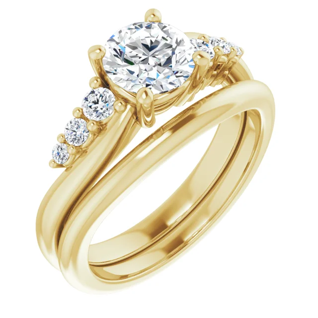 four prong round diamond engagement ring