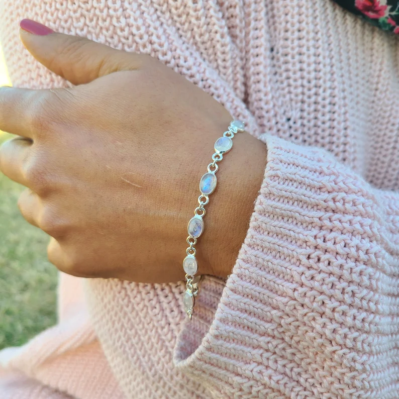 Genuine Moonstone Bracelet