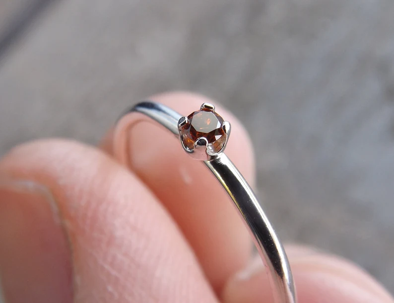 Genuine Red Diamond Ring
