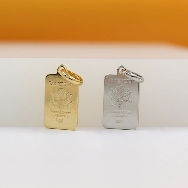 Gold passport charm bracelets