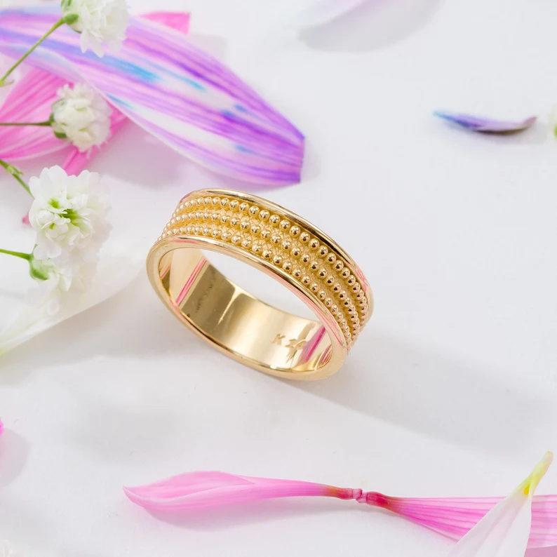 granulated wedding band